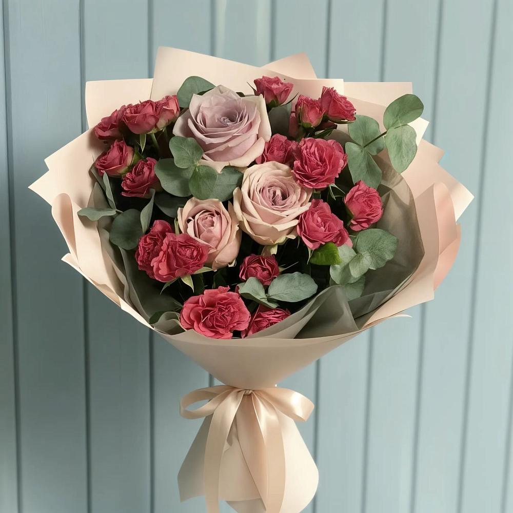 Букет цветов из: Гвоздики и Розы в Берёзово