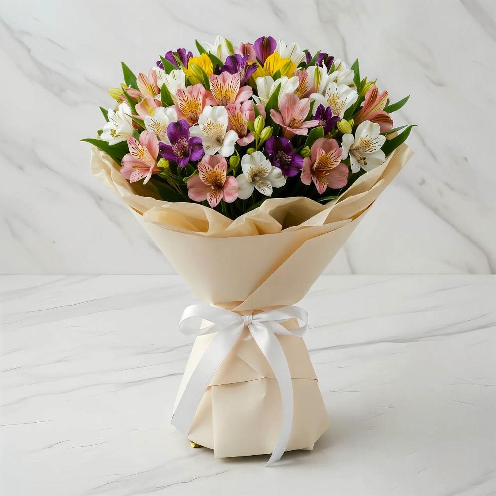 Букет цветов из: Альстромерии в Берёзово