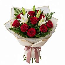 Букет цветов из:  Лилии и Розы #REPLACE_PRED# Берёзово