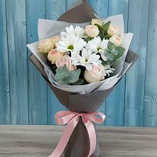 Букет цветов из:  Хризантемы и Розы #REPLACE_PRED# Берёзово