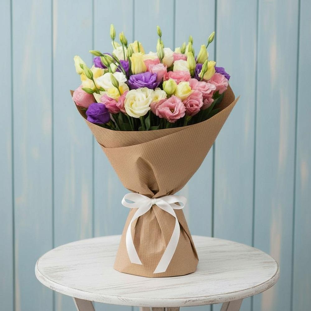 Букет цветов из: Лизиантусы в Берёзово