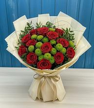 Букет цветов из:  Розы и Хризантемы в Берёзово