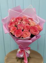 Букет 15 Розовых роз Равель в Берёзово